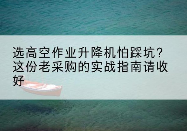 馆陶高空作业升降机厂家推荐-选高空作业升降机怕踩坑？这份老采购的实战指南请收好